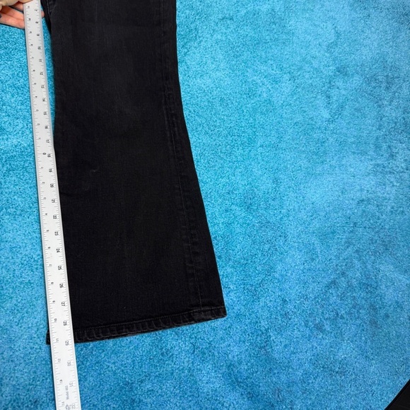 Vintage RALPH LAUREN WOMENS Y2K JEANS Size 12 Classic Bootcut Mid Rise Black - Picture 6 of 14